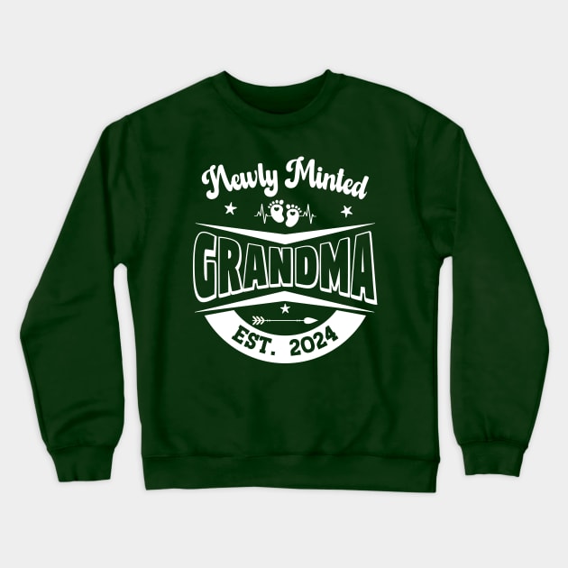 Newly Minted Grandma- Est. 2024 Crewneck Sweatshirt by Blended Designs